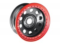 Диск усиленный JEEP стальной черный 5х127 8xR17 d75 ET-0 с бедлоком (красный)