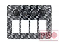 Панель монтажная распределительная для 4 переключателей 12-32В DC с автоматмческими предохранителями
