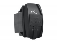 Розетка USB 3,1A дизайн Переключатель, с крышкой
