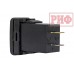 Розетка USB Type C, QC 3.0 с вольтметром для Toyota 32x20
