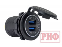 Розетка USB 2 QC 3.0 34x37х54