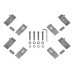Крышка кузова РИФ для Mitsubishi L200 2015+, трёхсекционная 1515х1460 мм, алюминиевая, черная