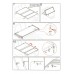 Крышка кузова РИФ для Mitsubishi L200 2015+, трёхсекционная 1515х1460 мм, алюминиевая, черная