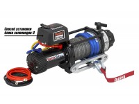 Лебёдка электрическая 12V Runva 13500 lbs 6136 кг влагозащищенная, синтетический трос