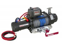 Лебёдка электрическая 12V Runva 12000 lbs 5443 кг влагозащищённая, комбин. роспуск, синт. трос