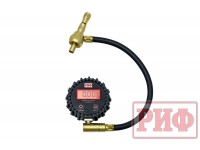 Дефлятор с манометром РИФ цифровой 2.5" с шлангом от 0,3 до 14 атм