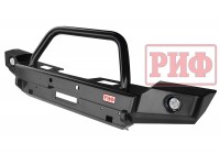 Бампер РИФ силовой передний Jeep Wrangler JK 2007-2018 с доп. фарами и центральной защитной дугой