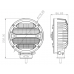 Фара водительского света РИФ 178 мм 90W LED
